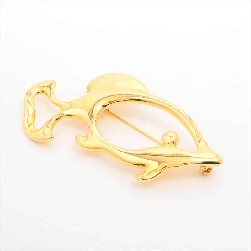 Yves Saint Laurent Yves Saint Laurent Dolphin Motif Pin Brooch GP Gold Made In