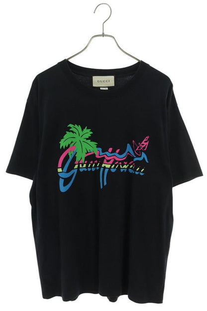 Gucci 20AW Hawaii Print Tee 616036 Xjcsr Hawaii Print Tee Men's L