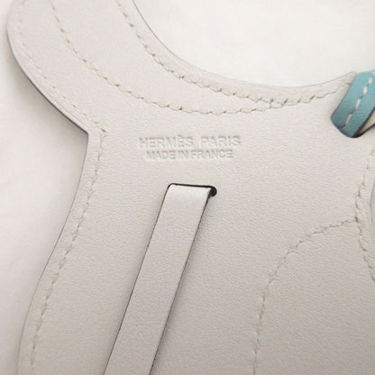 Hermes Paddock Cell Vorsoft Blue Atoll White Bag Charm Key Holder 1355 Hermes
