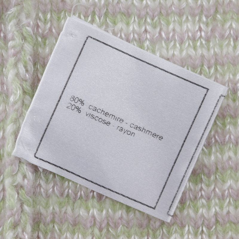 Chanel Knit 05P P25397v01844 Cashmere And Rayon Pink/yellow Green Ladies Vest
