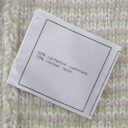 Chanel Knit 05P P25397v01844 Cashmere And Rayon Pink/yellow Green Ladies Vest