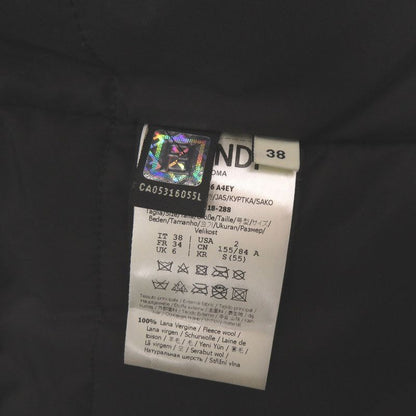 Fendi Zip Up Short Cape Faa406 Size 38 Wool Elastane Polyester Brown Outerwear