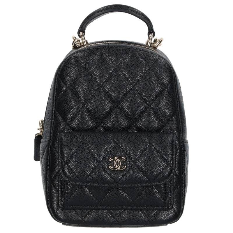 Chanel Matelasse Caviar Skin Chain Mini Backpack Men's