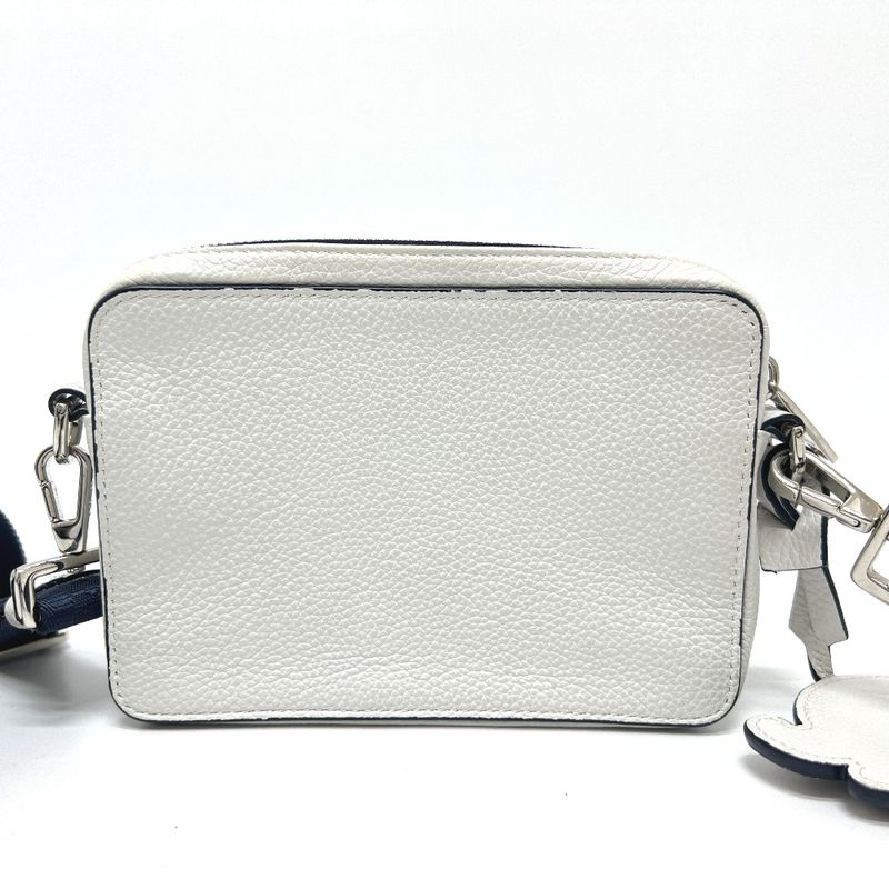 DIOR Shoulder Bag Dior X Stussy Collaboration Leather White