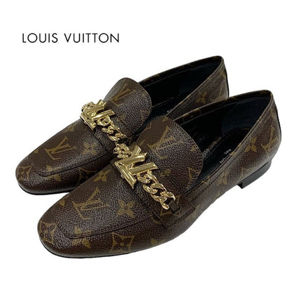Unused Louis Vuitton Upper Case Line Monogram Loafer Flat Shoes Lvhardware