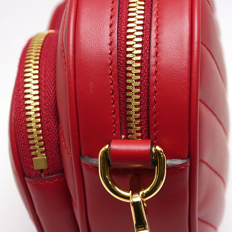 Gucci Interlocking G Shoulder Bag 751628 Heart Red