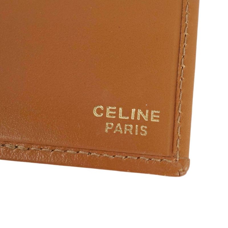 Vintage Celine Wallet Long Wallet Macadam Pattern Leather Women's Made In Italy