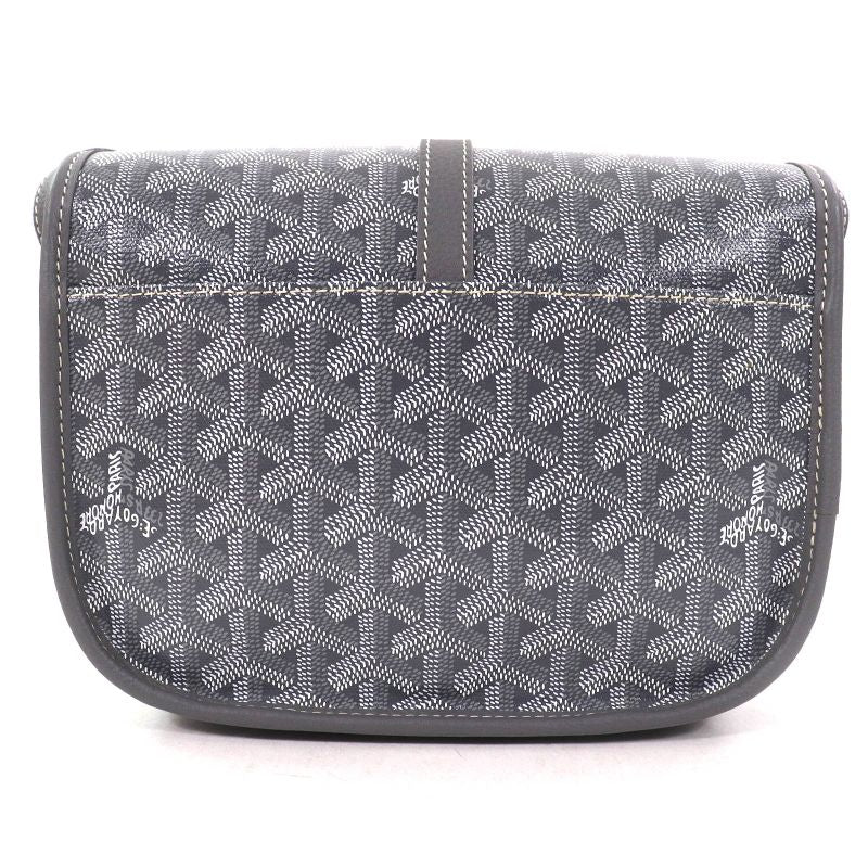 Goyard Ap111696 Belvedere PM Logo Hardware Allover Flap Shoulder Bag Grayish