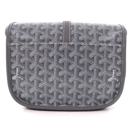 Goyard Ap111696 Belvedere PM Logo Hardware Allover Flap Shoulder Bag Grayish