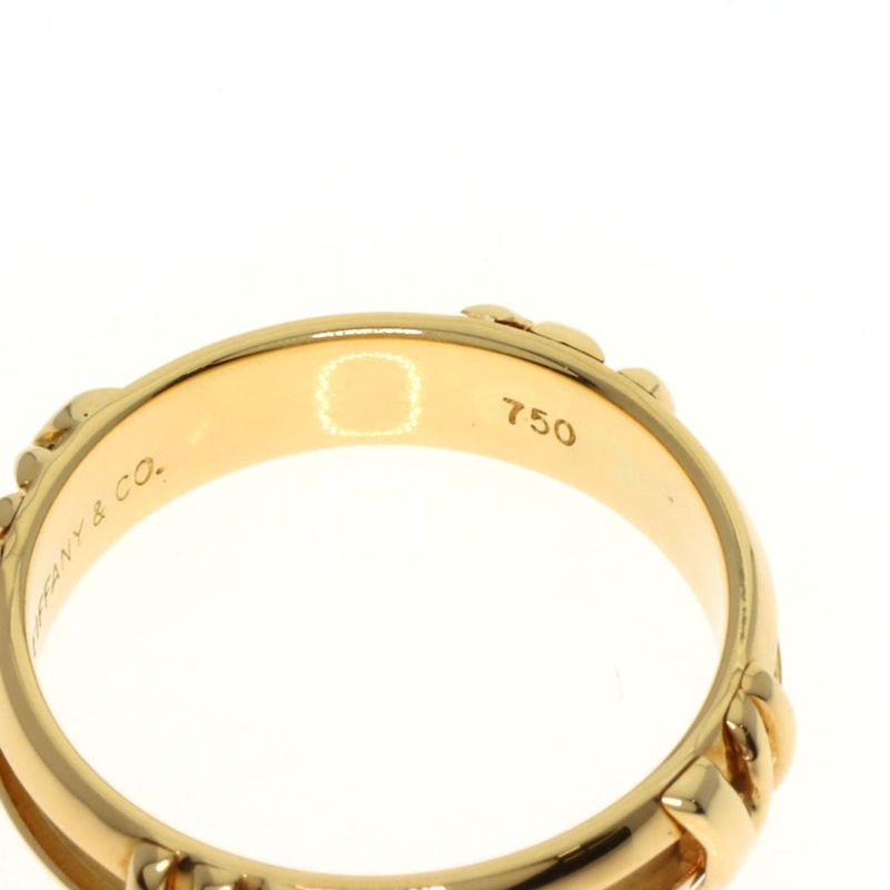 Tiffany & Co Atlas Numérique Ring 18K Yellow Gold Ladies