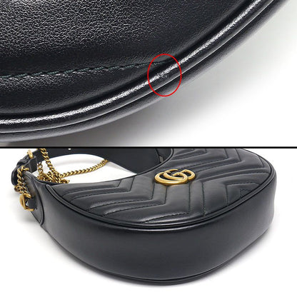 Gucci Half Moon Shape Mini Bag GG Marmont 2way Shoulder