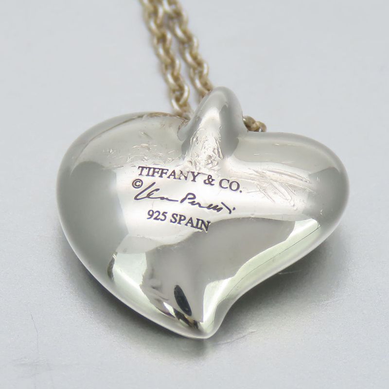 Tiffany & Co Necklace Curved Heart 925 Silver Approx 4.2g Silver Elsa Peretti