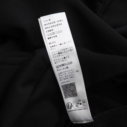 Celine Troubadour Loose Hoodie Size M Flocked Sweatshirt Black 20251020 Ra6195