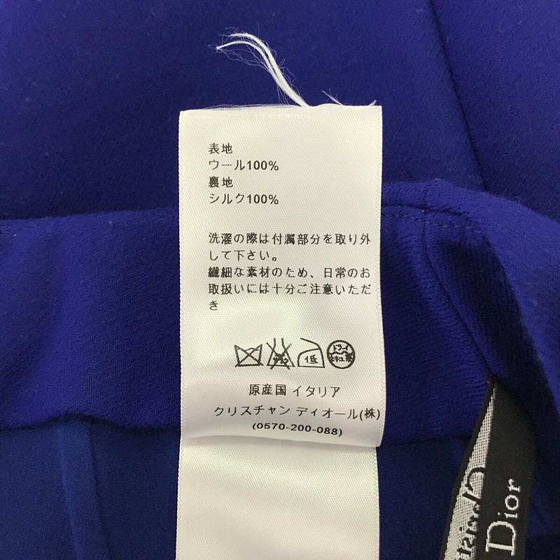 Christian DIOR - Wool Bijoux Button Skirt - 36 - Navy - Women's