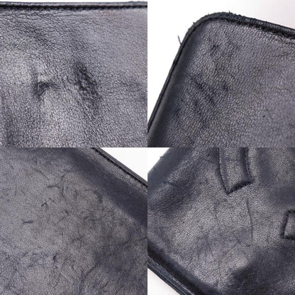 Chanel Coco Mark Vintage Lambskin Black Women's Long Wallet