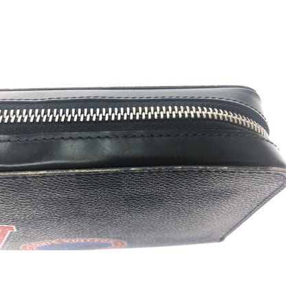 Louis Vuitton Long Wallet Round Zipper Travel Case Damier Graphite LV League
