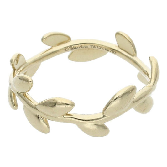 Tiffany & Co Olive Leaf 18K Yellow Goldring Men's #11
