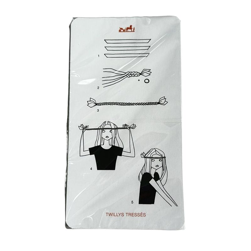 Hermes Like Small Item Scarf Knotting Card/cartes A Nouer/knotting CARD Orange