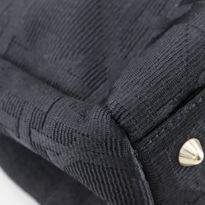 Dior Christian Dior Cannage Jca449449 Nylon Canvas Black Ladies Tote Bag