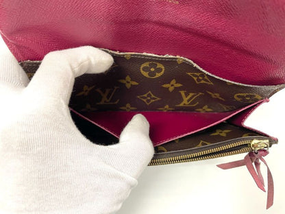 Louis Vuitton Monogram Portefeuille Emilie Zipper Long Wallet M41943 Brown ×