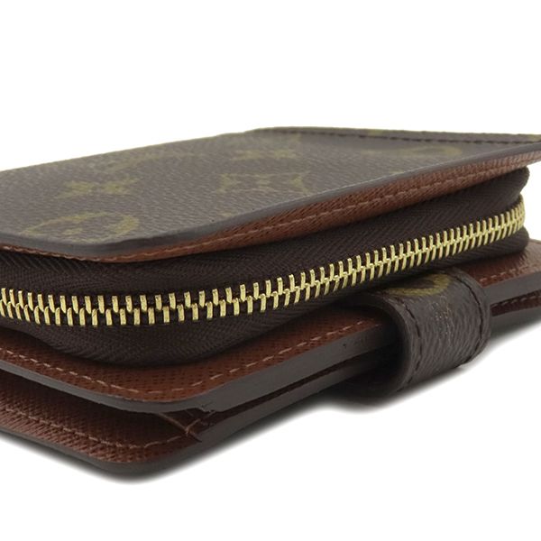 Louis Vuitton Bifold Wallet Compact Zip Monogram Canvas Monogram Gold Hardware
