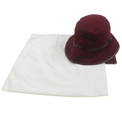 Gucci 833280 Ggmonogram Leather Use Hat Bucket Hat Bordeaux L 58cm (22.83in)