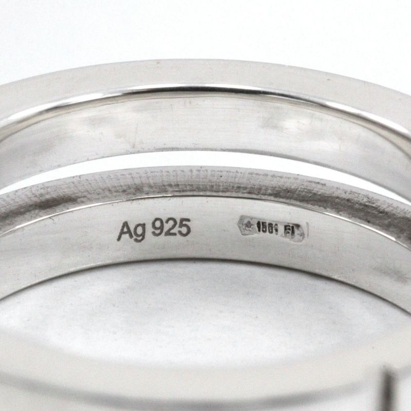 Gucci Logo Silver 925 9.5 Ladies 6.1g Ring