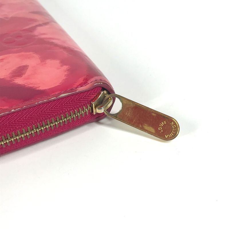 Louis Vuitton Long Zippy Wallet M90019 Patent Leather Rose Andian Pink