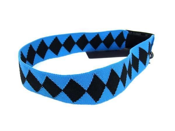 Prada 100% Polyester Headband Hair Accessory Blue And Black As9617