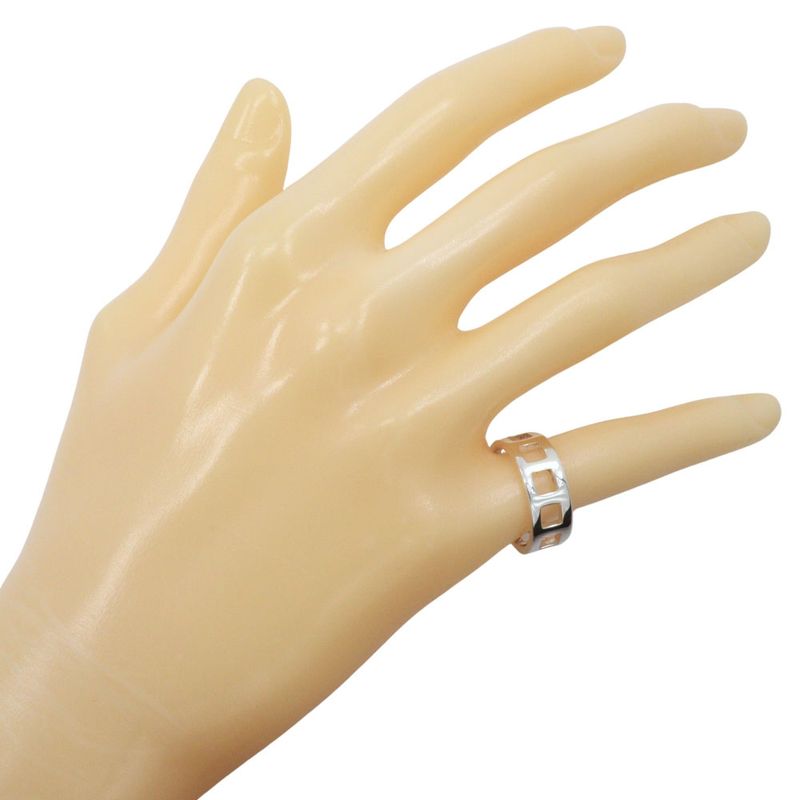 Gucci Open Square Silver 925 Size 12 Ladies 4.3g Ring