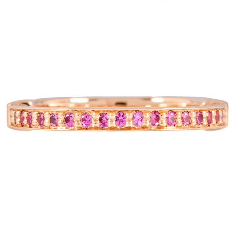 Tiffany & Co Tiffany & Co Lock Small Ring Pink Sapphire Approx 11 18K Pink Gold