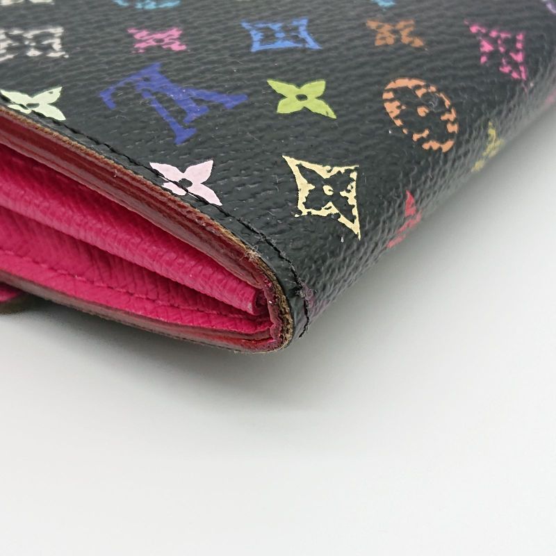 Louis Vuitton Multicolor Sarah Long Wallet Monogram Black