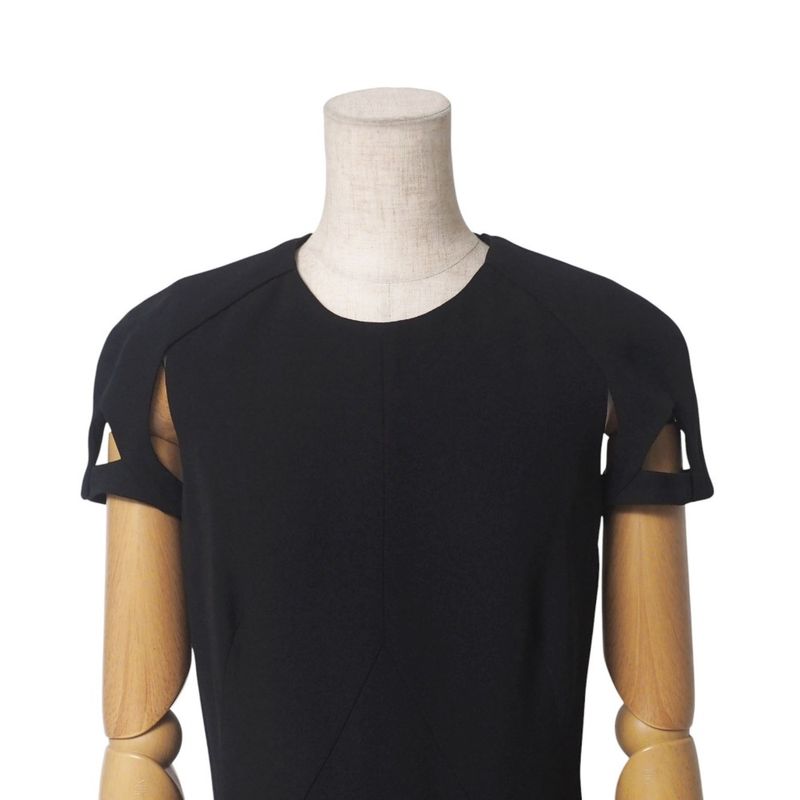 Gucci Dress Size 38 Short Sleeves Dress Silk Black Made In Italy 20250428 Ra4481