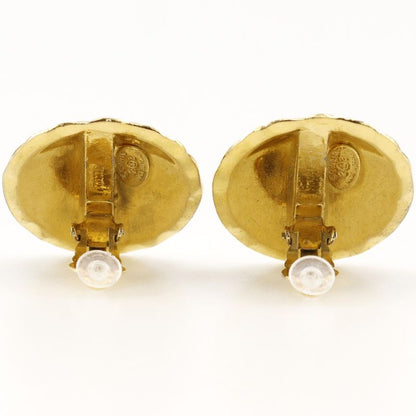 Chanel Coco Mark Matelasse Vintage Gold Plated 23 Ladies 42.7g Earrings