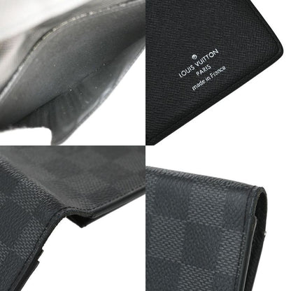 Louis Vuitton Portefeuille Folding Billfold Damier Graphite N62227 64ka828