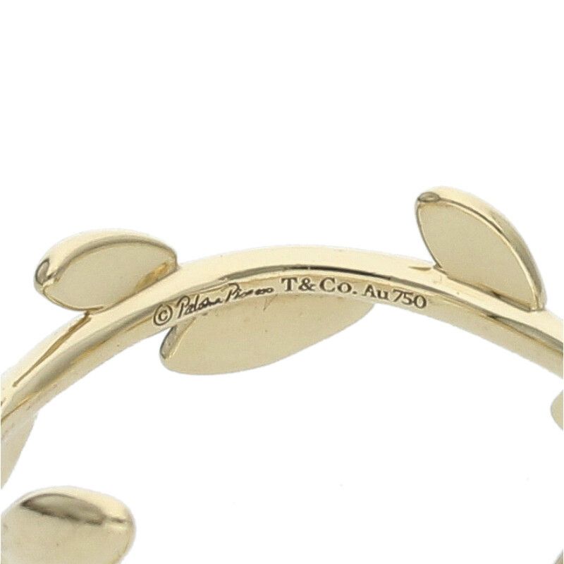 Tiffany & Co Olive Leaf 18K Yellow Goldring Men's #11