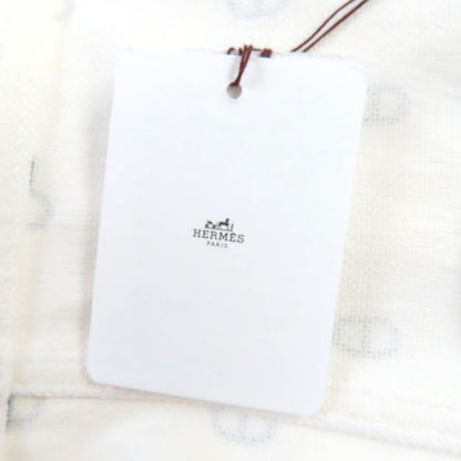 Hermes 23SS Chaine D'ancre All Over Print With Serie Buttons Denim Jacket White