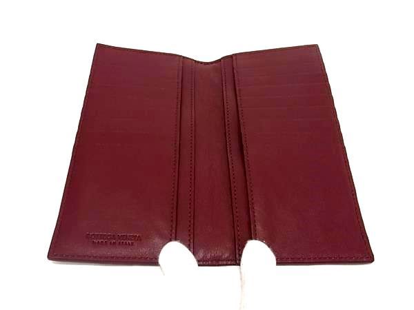 Bottega Veneta Intrecciato Leather Bifold Long Wallet Bordeaux Ay1103
