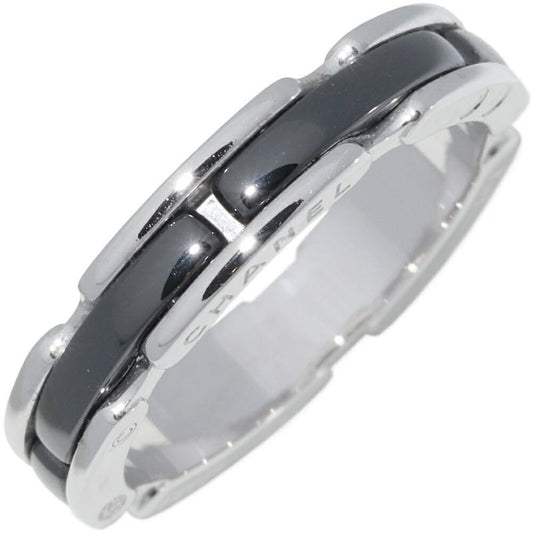 Chanel Ring 18K White Gold Black Ceramic J12 Ultra Collection Ring Small Model