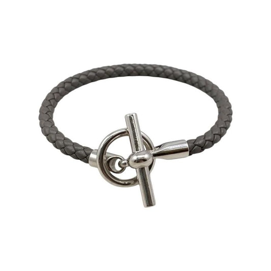 Hermes Bracelet Grenin H H077240fp8ft5 Vaux Swift Gris Etang Grey Silver