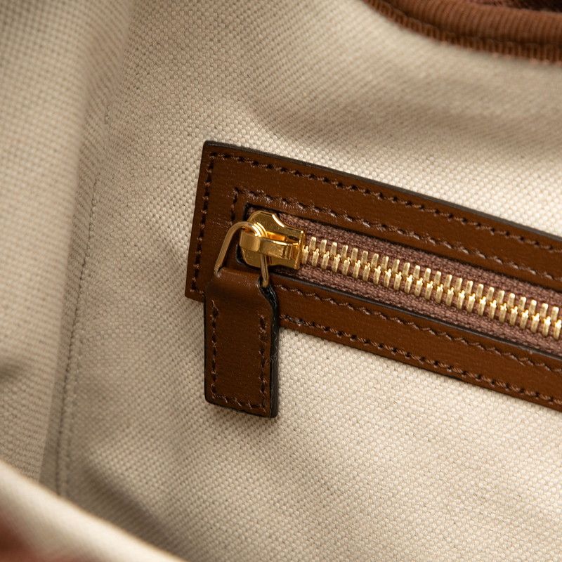 Gucci GG Supreme Interlocking G Backpack Rucksack 696013 Brown PVC Leather