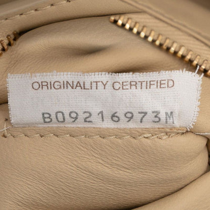 Bottega Veneta The Chain Cassette Shoulder Bag Handbag Beige Gold Leather Women