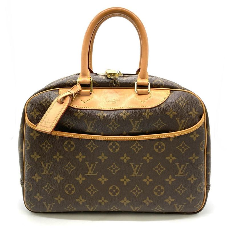 Louis Vuitton Deauville Tote Bag Monogram Canvas Nubuck M47270 Brown Vi0938