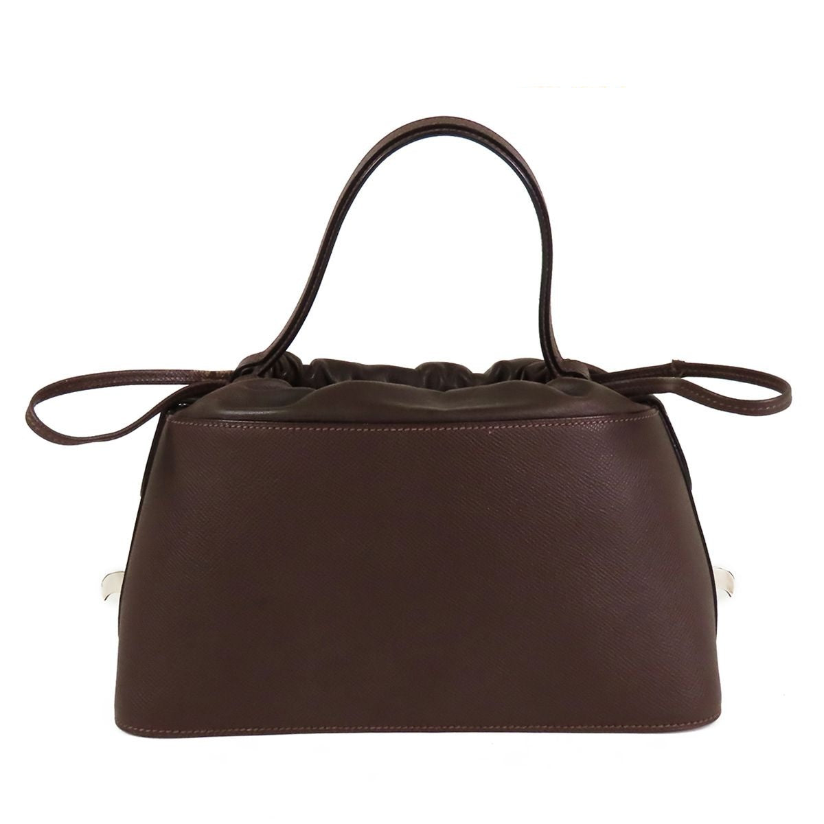 Hermes de Paris Chocolat Silver Epsom Handbag
