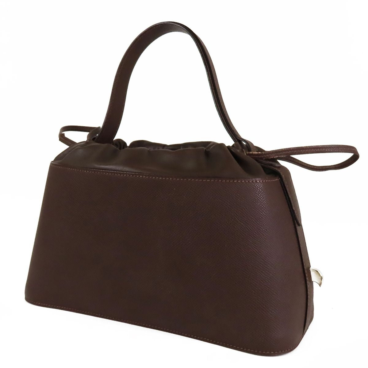 Hermes de Paris Chocolat Silver Epsom Handbag — view 2