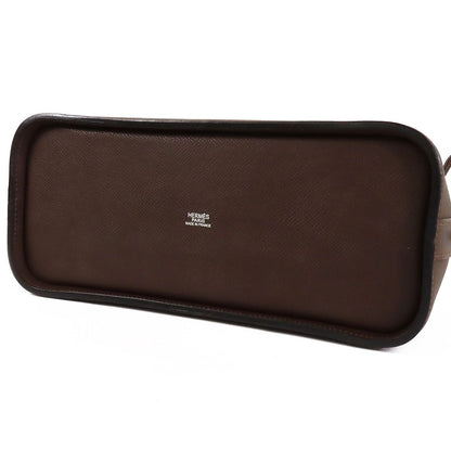 Hermes de Paris Chocolat Silver Epsom Handbag — view 3