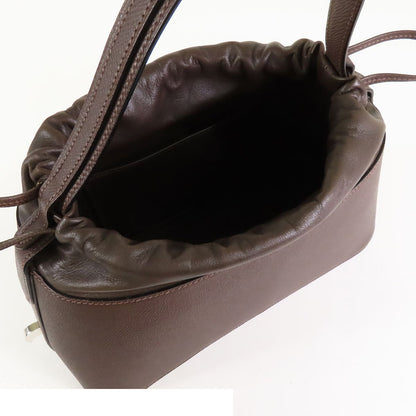 Hermes de Paris Chocolat Silver Epsom Handbag — view 5