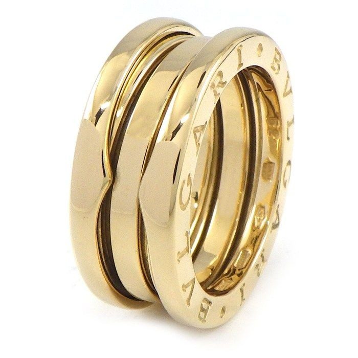Bvlgari Ring Band Logo 18k Yellow Gold 52