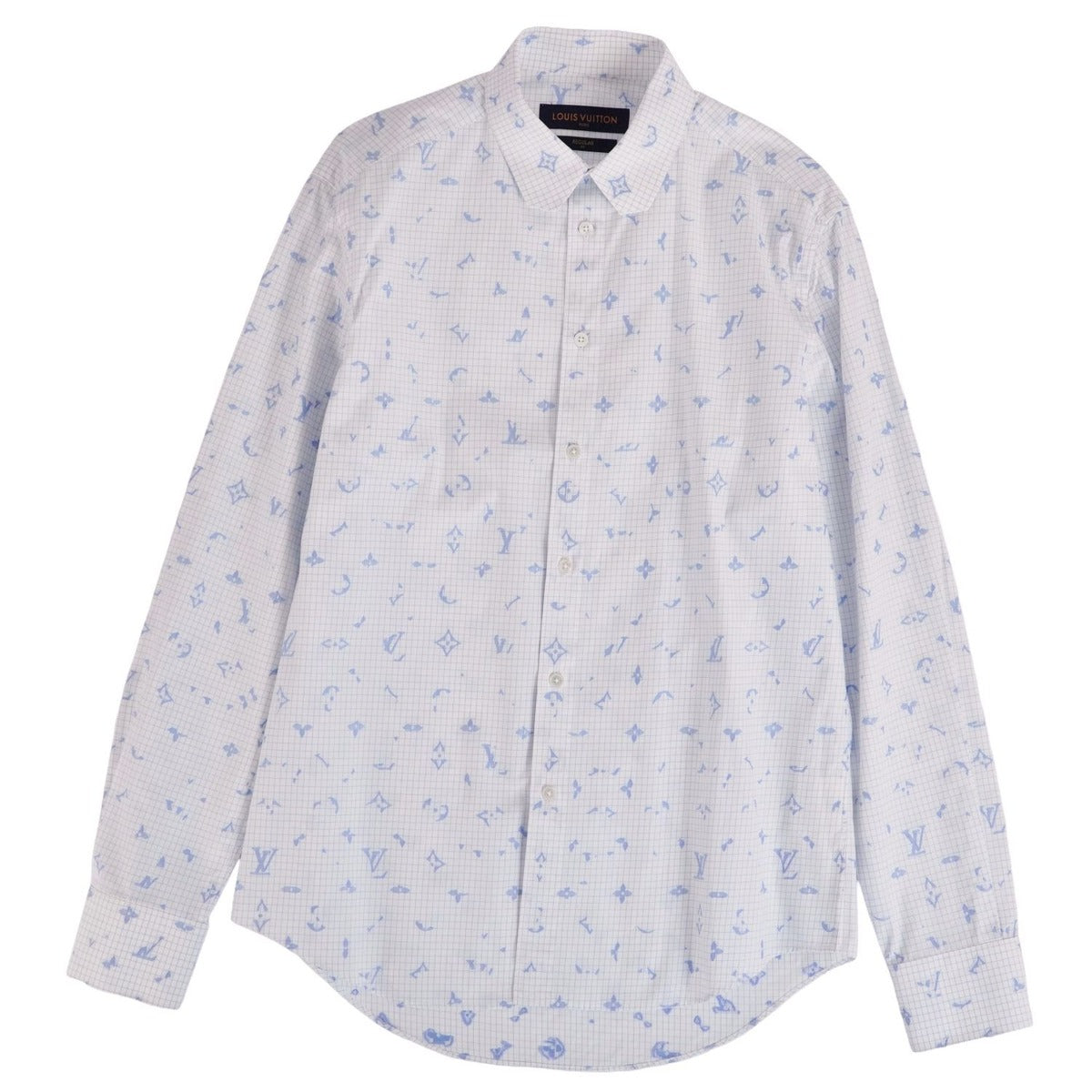 Louis Vuitton Shirt Long Sleeve Light Blue