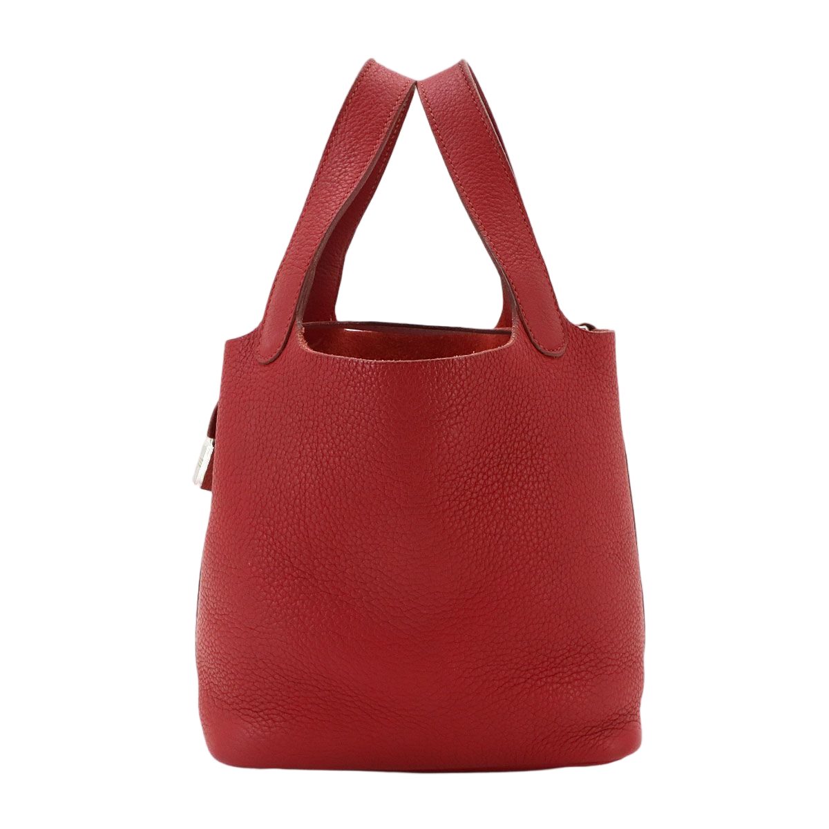 Hermes Picotin Lock PM Hand Bag Taurillon Clemence Silver